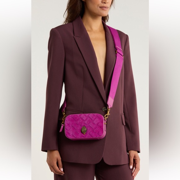Kurt Geiger Handbags - 🔥🔥🔥NEW Kurt Geiger London Small Kensington Quilted Suede Camera Crossbody Bag